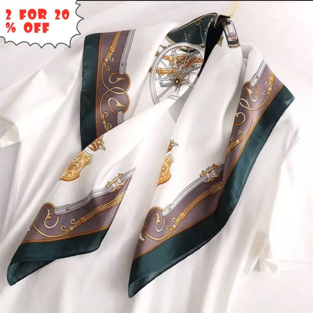 Boho silky square scarf - Picture 1 of 2
